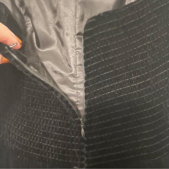 Patra Vintage Black velvet strapless lined gown 10 Fairygrunge Gothic Whimsigoth - Picture 8 of 16